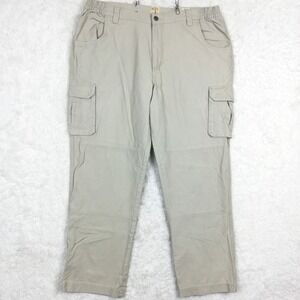 RedHead Brand Mens Pants Cargo Canvas Double‎ Knee Khaki Rip Stop Utility 40x32